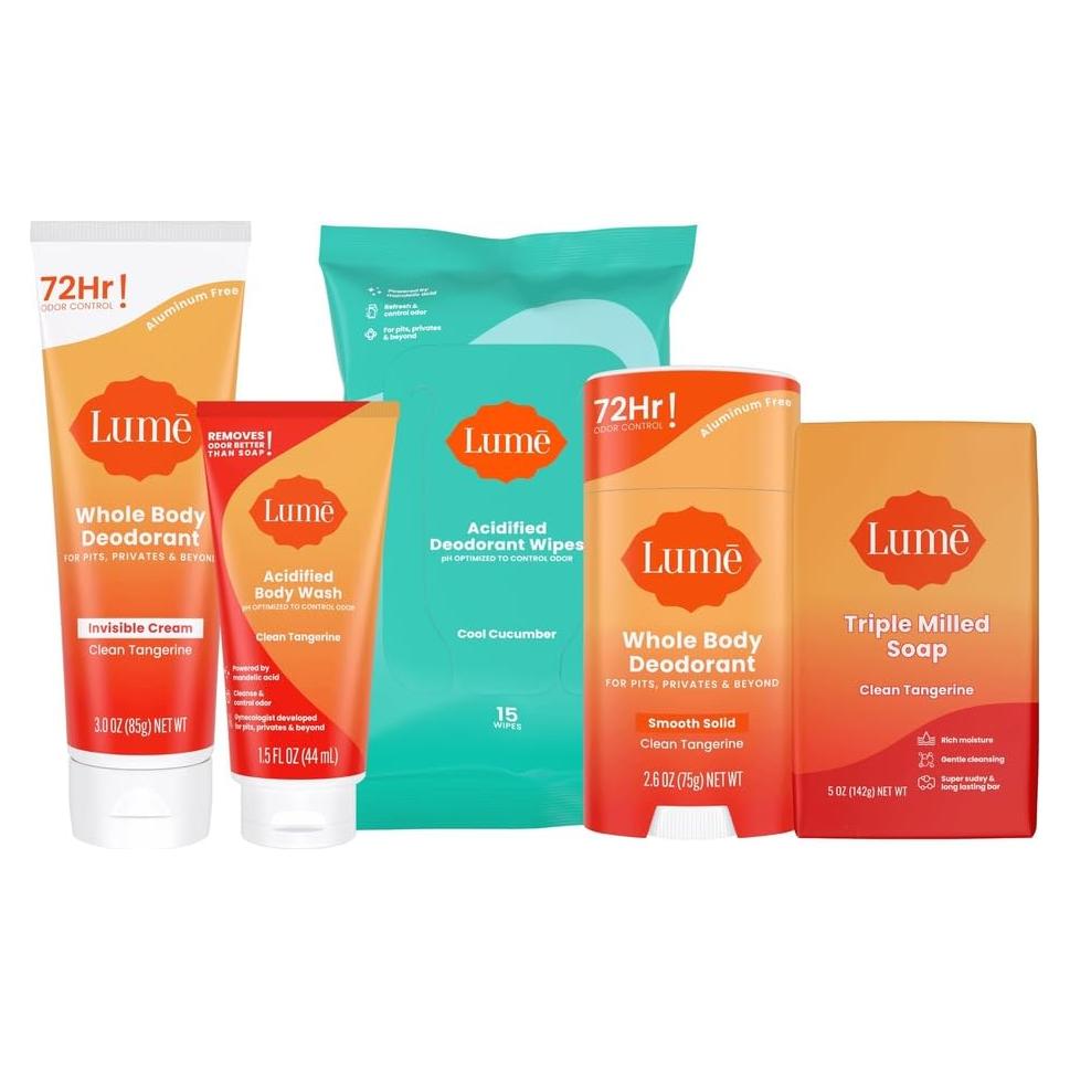 Juego de Cuidado de Piel Lume - Desodorante y Jabón Mandarina