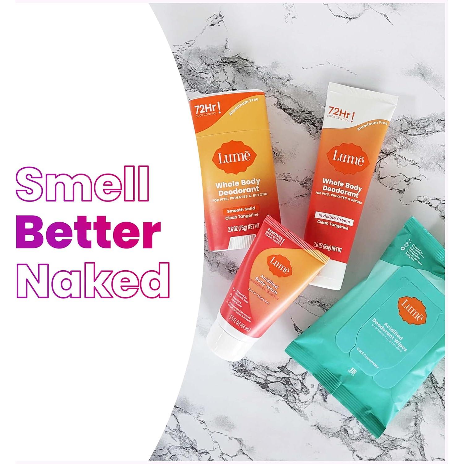 Juego de Cuidado de Piel Lume - Desodorante y Jabón Mandarina
