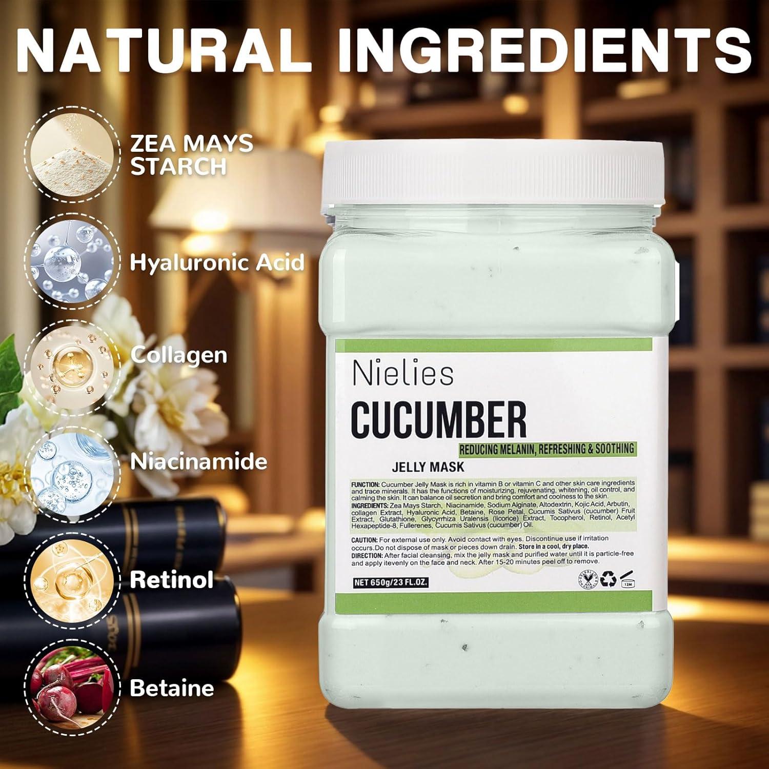 Mascarilla de Gel Hidratante Nielies de Pepino 651 g - Vegana