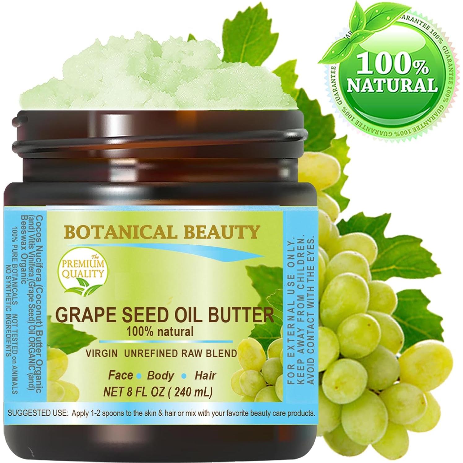 Manteca de Aceite de Semilla de Uva 240 ml Belleza Botánica