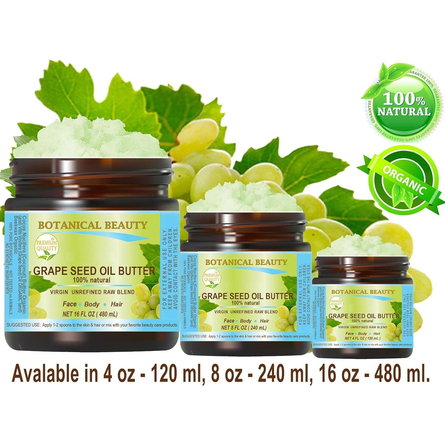 Manteca de Aceite de Semilla de Uva 240 ml Belleza Botánica