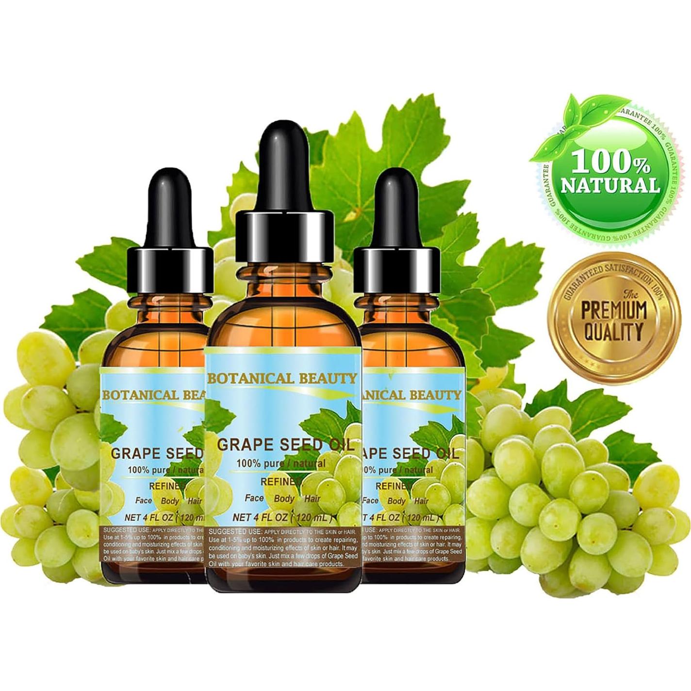 Aceite de Semilla de Uva 100% Puro 120 ml Belleza Botánica