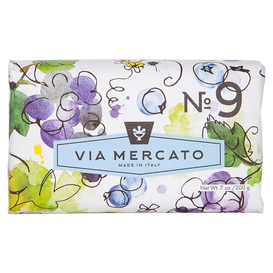 Jabón Italiano Via Mercato 200g Uva Grosella Negra Almizcle