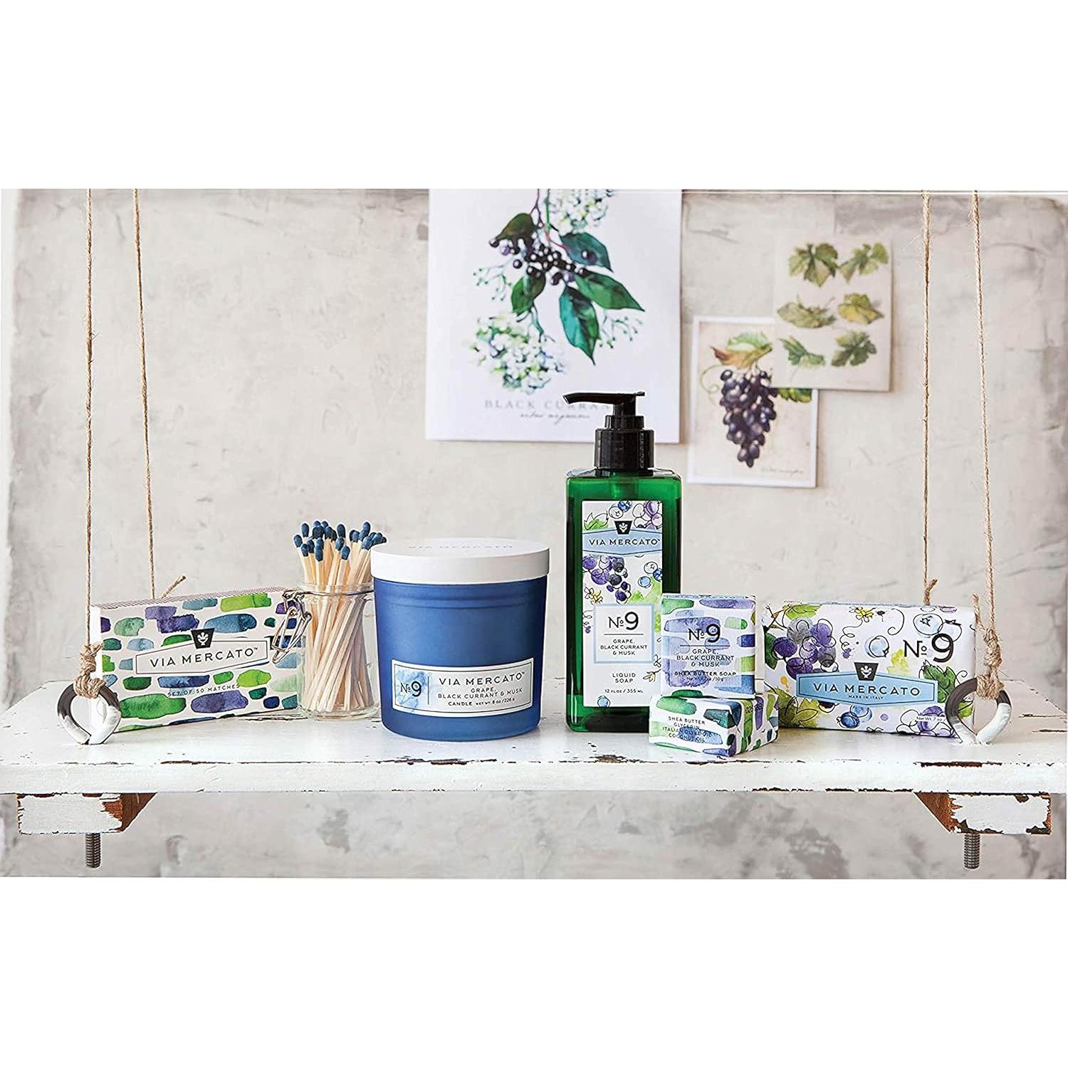 Jabón Italiano Via Mercato 200g Uva Grosella Negra Almizcle