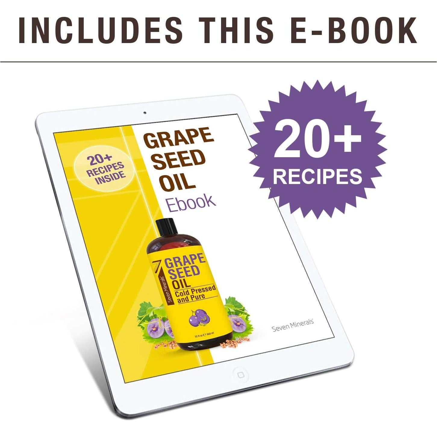 Aceite de Semilla de Uva Puro Seven Minerals 946 ml - Natural