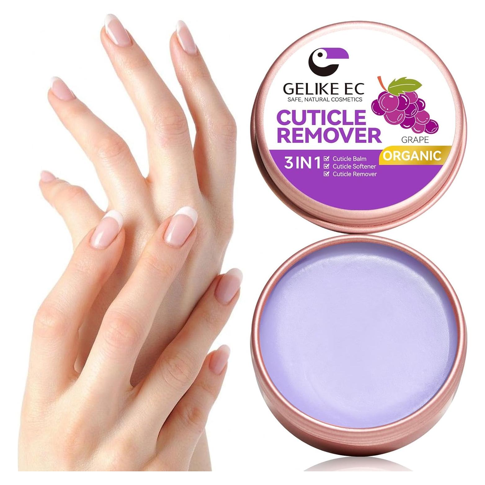 Bálsamo para Cutículas Gelike EC 21g Suavizante Orgánico Uva