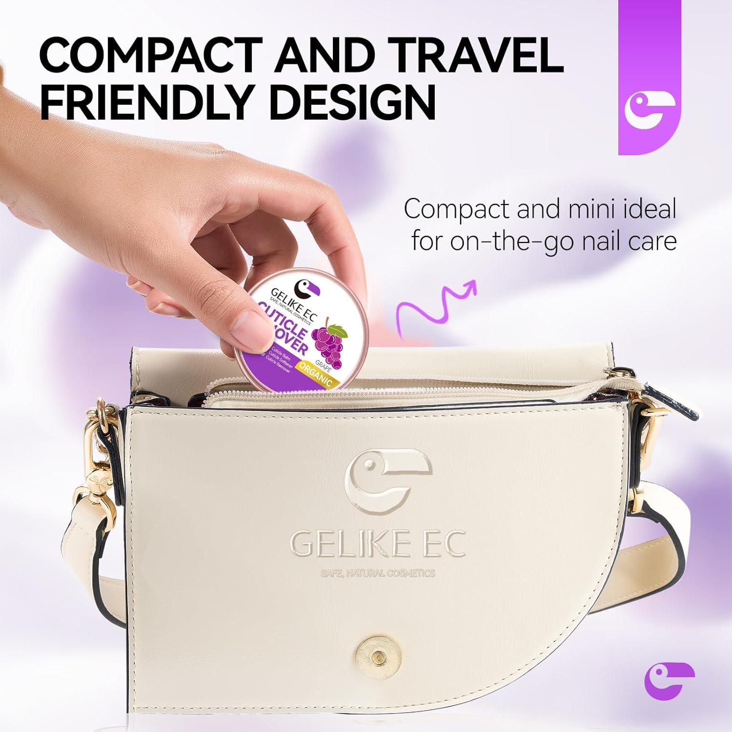 Bálsamo para Cutículas Gelike EC 21g Suavizante Orgánico Uva