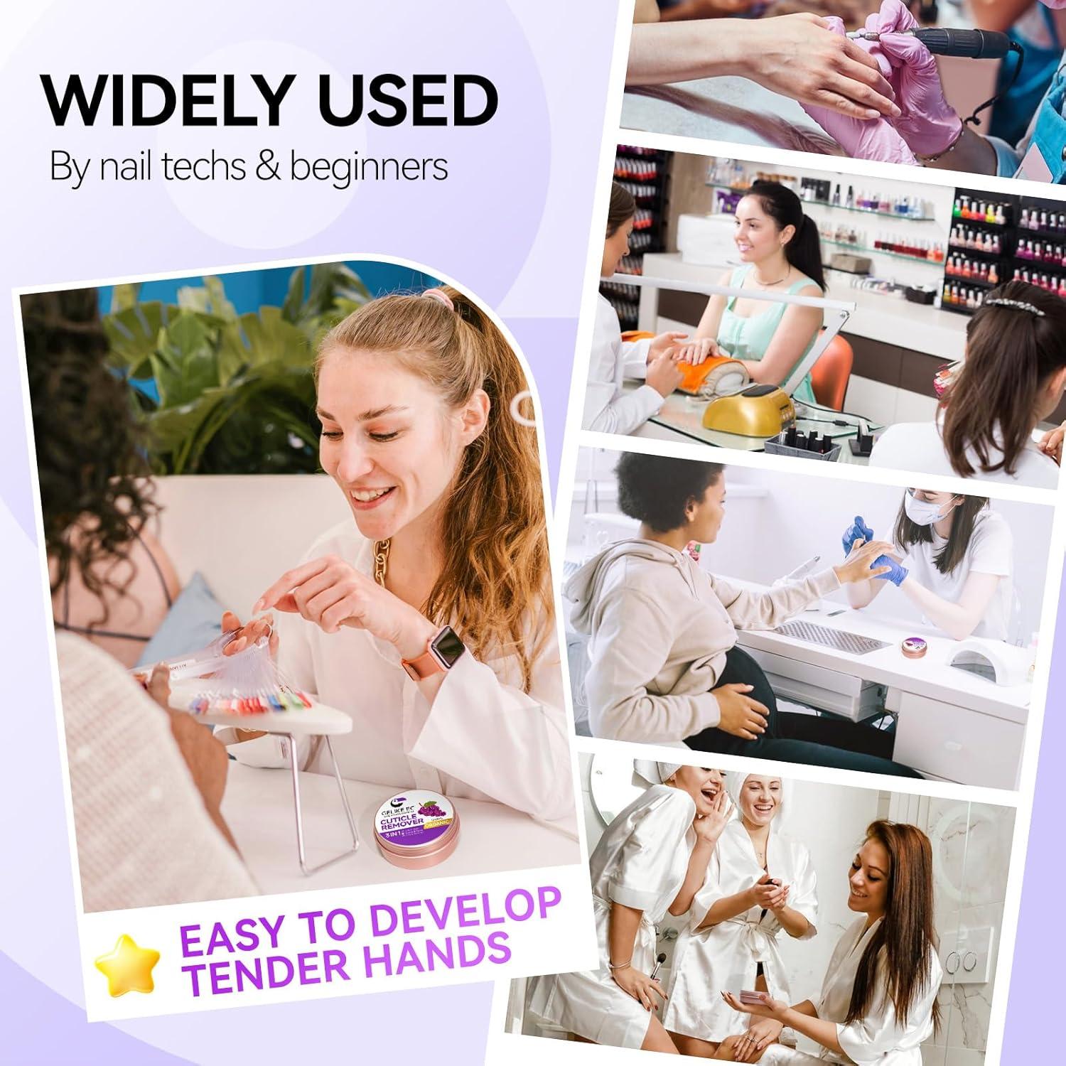 Bálsamo para Cutículas Gelike EC 21g Suavizante Orgánico Uva