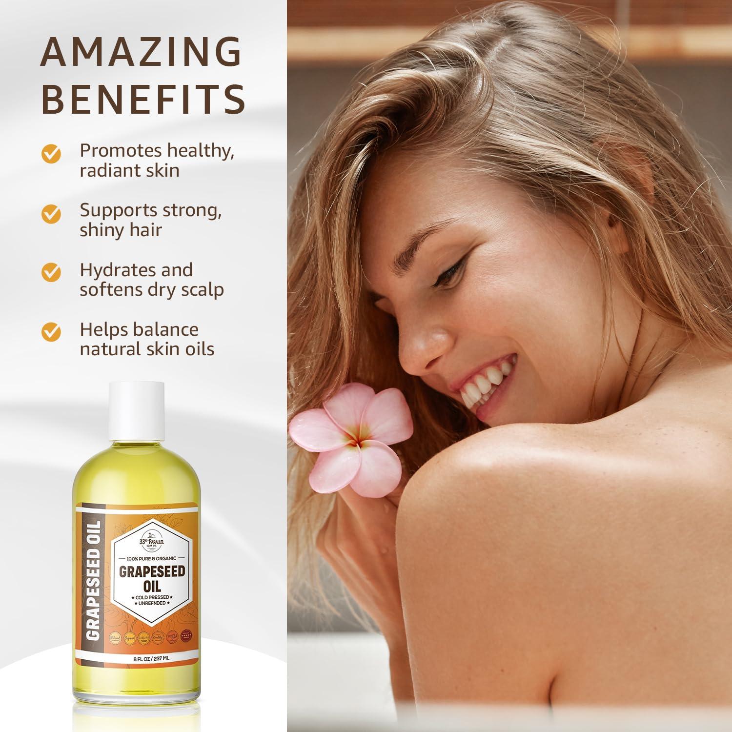 Aceite de Semilla de Uva Orgánico 32 oz 100% Puro Natural