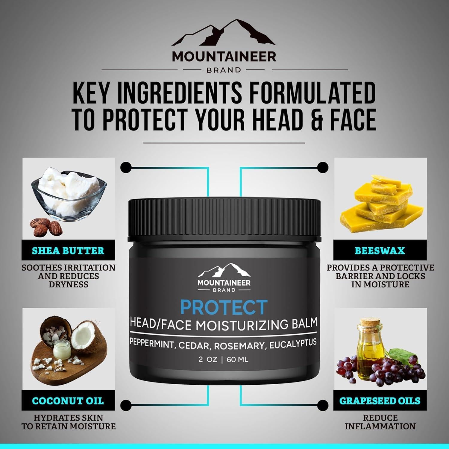 Bálsamo Hidratante Natural Mountaineer Brand para Cabeza Calva 56.7g