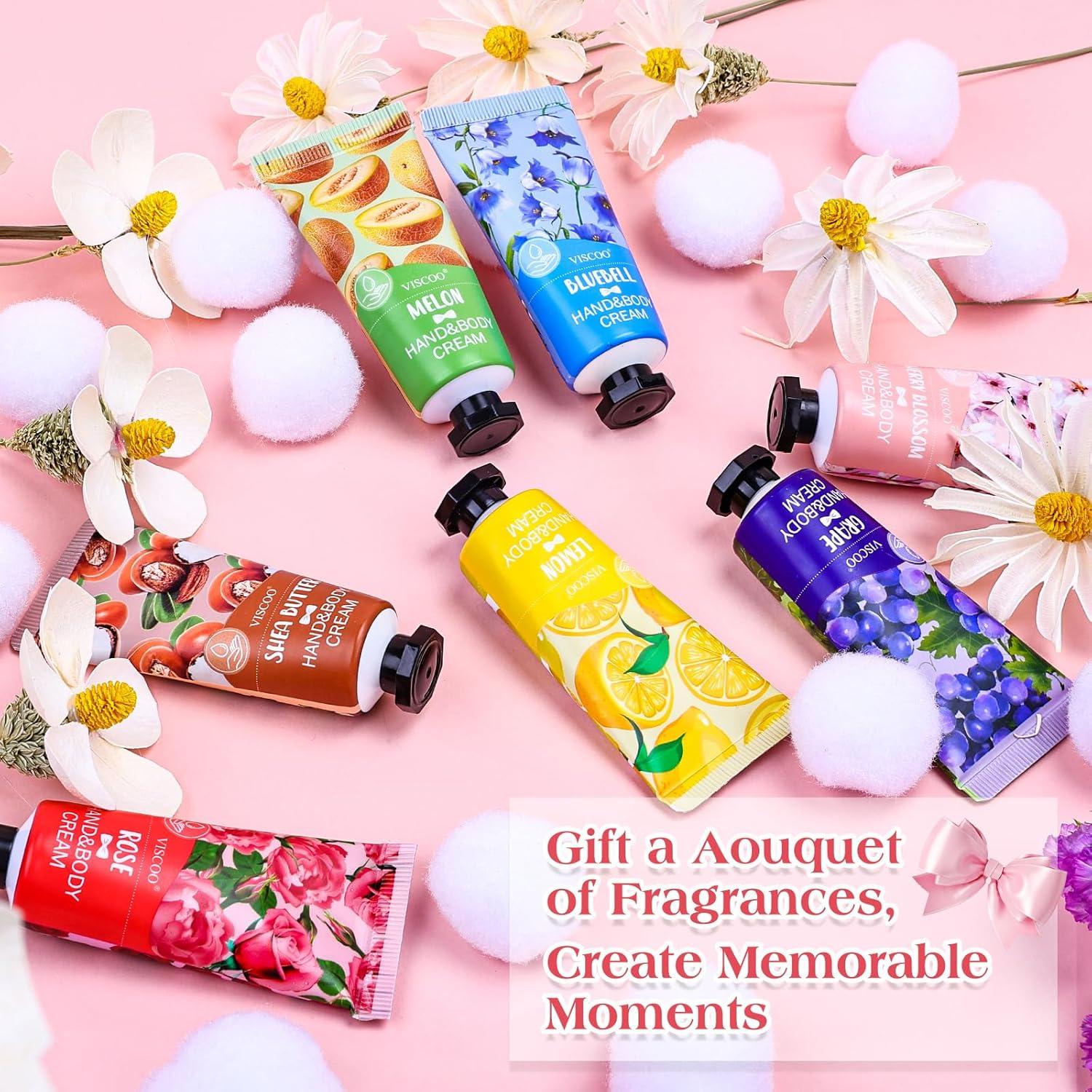 Set de 7 Cremas de Manos Hidratantes Loción Natural Viaje