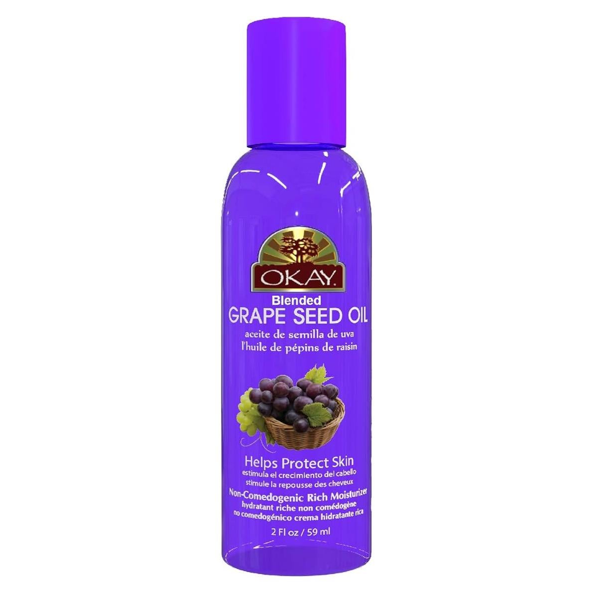 Aceite de Semilla de Uva Okay 59ml para Cabello y Piel