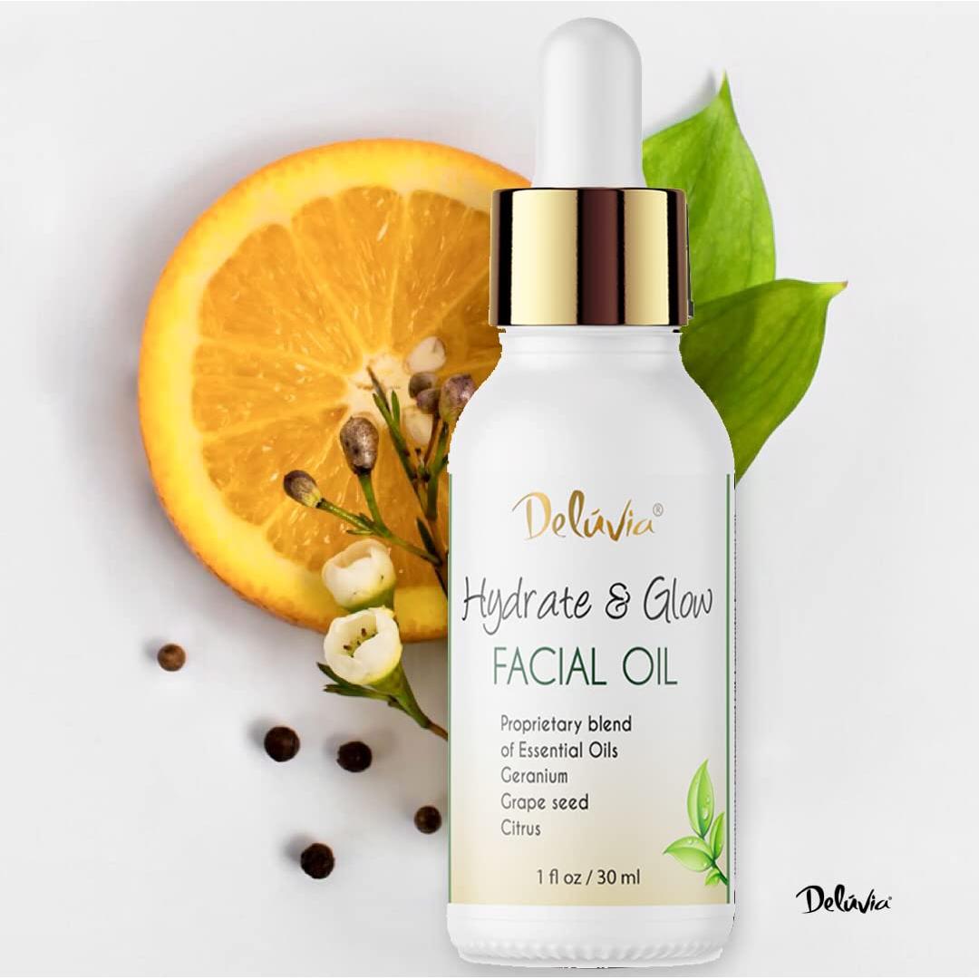 Aceite Facial Hidratante Deluvia con 6 Aceites Esenciales 91g