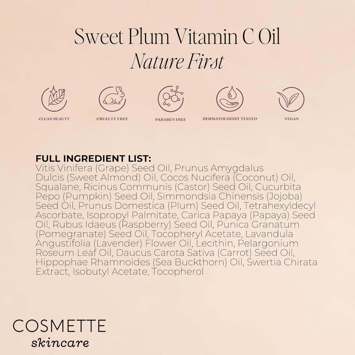 Aceite Facial Hidratante Cosmette con Vitamina C 29.57 ml