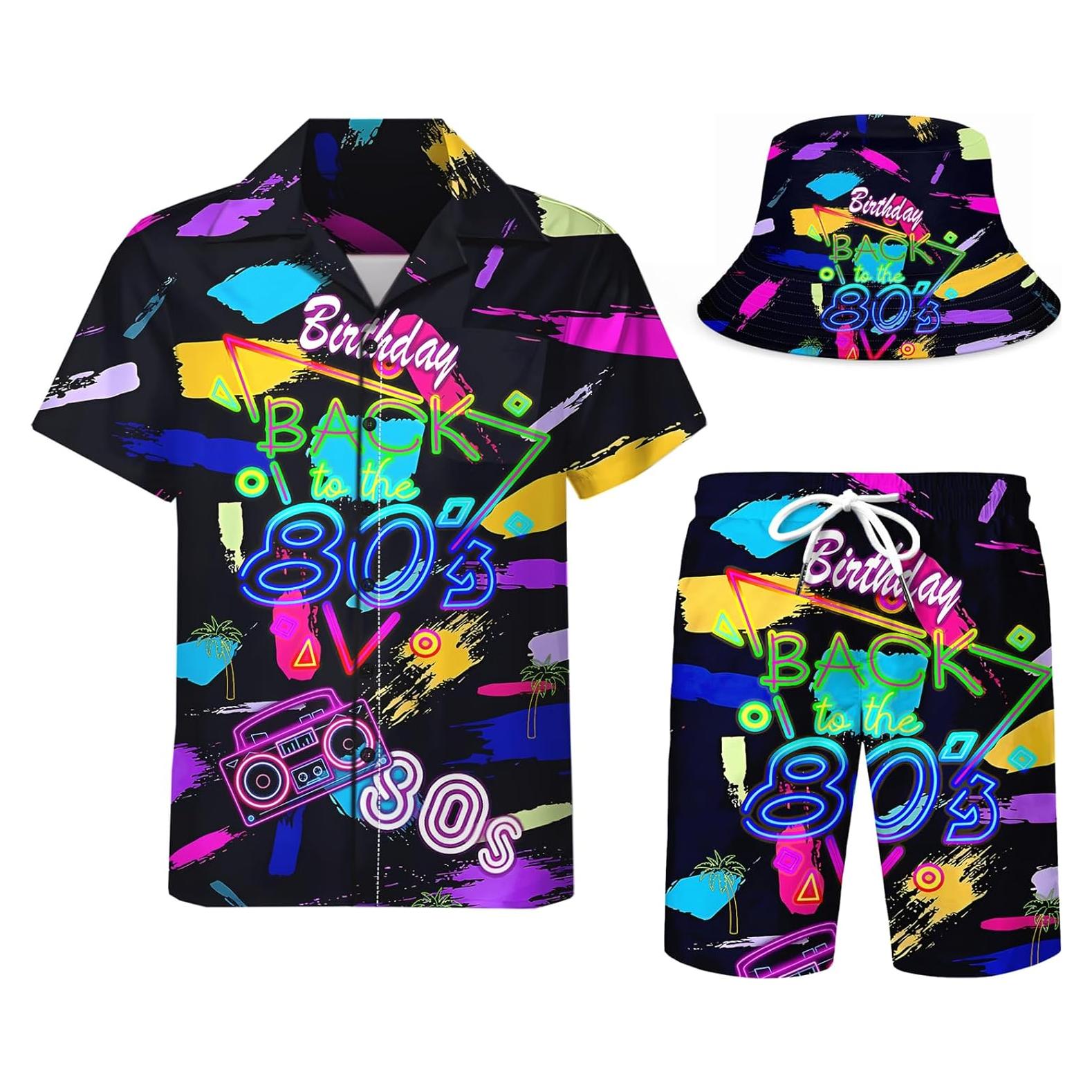 DOOPCCOR Traje Deportivo 3 Piezas Hombre Hawaiano XXL