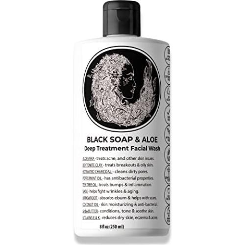 Jabón Negro Natural con Aloe 226g - Limpieza Profunda Facial