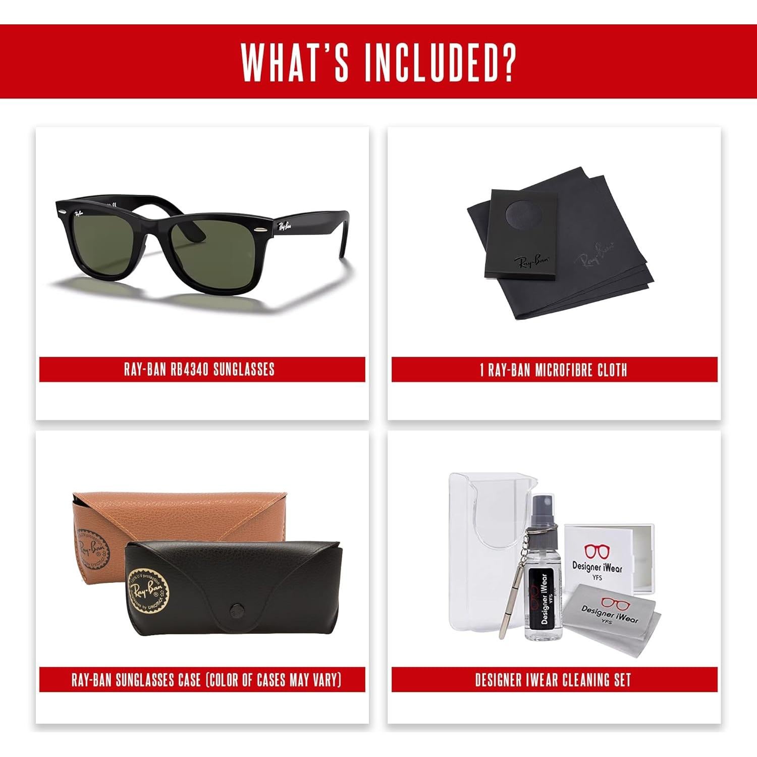 Gafas de Sol Ray-Ban RB4340 Wayfarer Ease Negro G-15