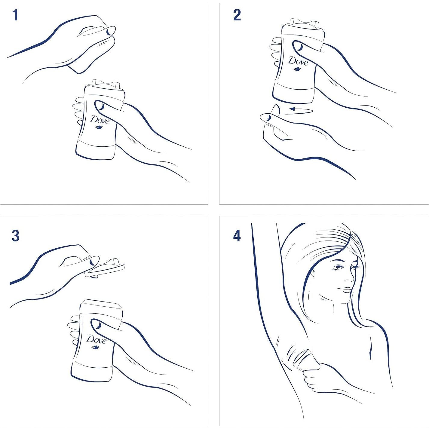 Desodorante Antitranspirante Dove Coco Cuidadoso 73.9g x2