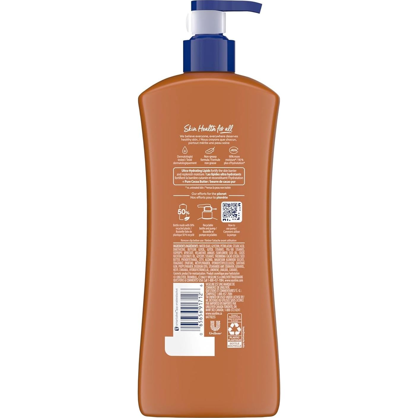 Loción Corporal Vaseline Cuidado Intensivo Cocoa Radiante 573.5 ml