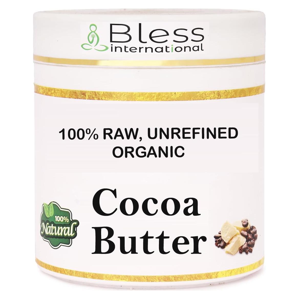 Manteca de Cacao Cruda Orgánica 100% Pura 454g - Bless International