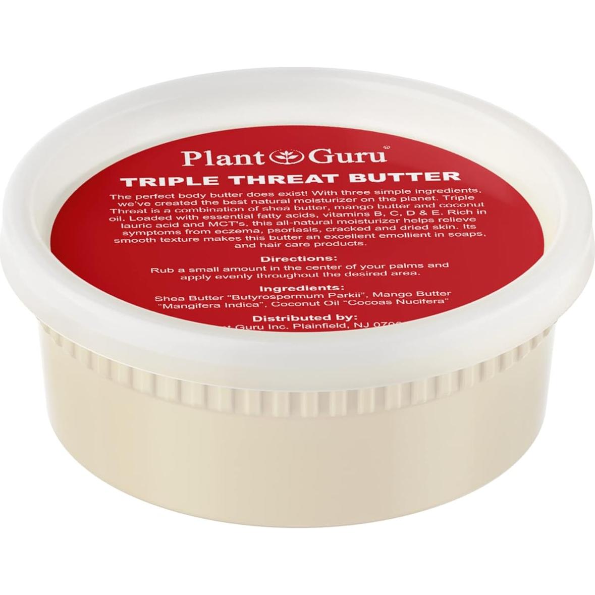 Manteca Corporal Triple Amenaza Plant Guru 226.8 g - Hidratante Natural