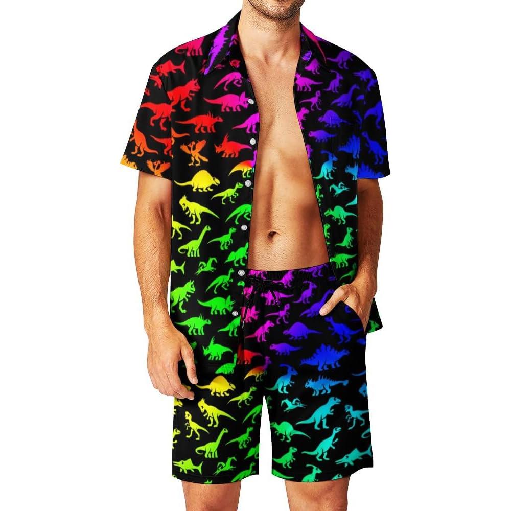 DOOPCCOR Traje Deportivo 3 Piezas Hombre Hawaiano XL