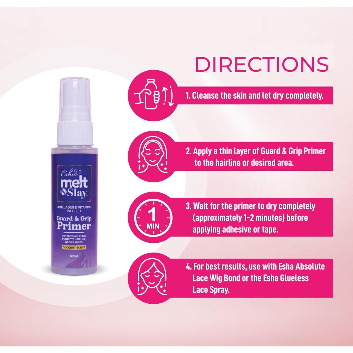 Esha Melt N Slay Primer - Colágeno, Aceite de Oliva, Vitamina E