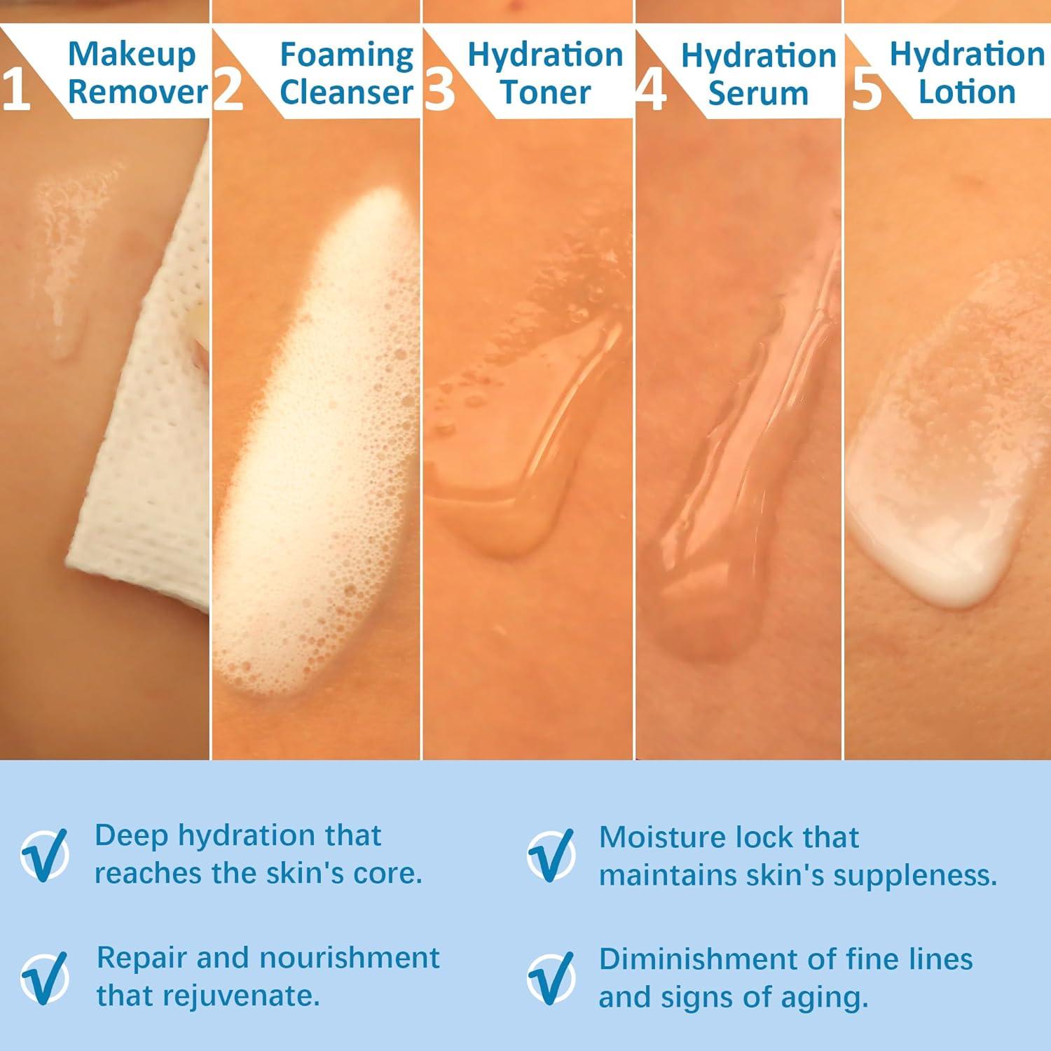 Set de Cuidado de la Piel YMEYFAN 5 Productos 500ml Hipoalergénico