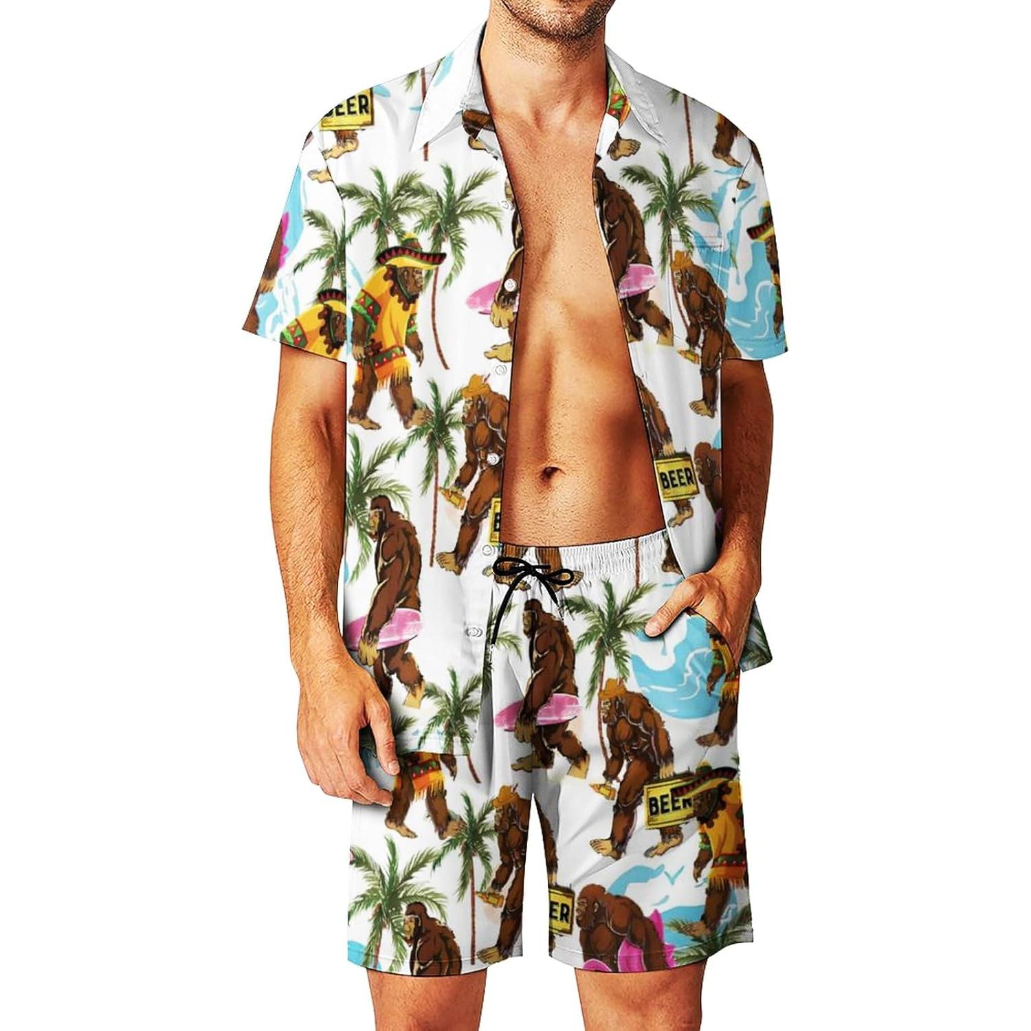Conjunto de Chándal DOOPCCOR 3 Piezas Hombre Hawaiano