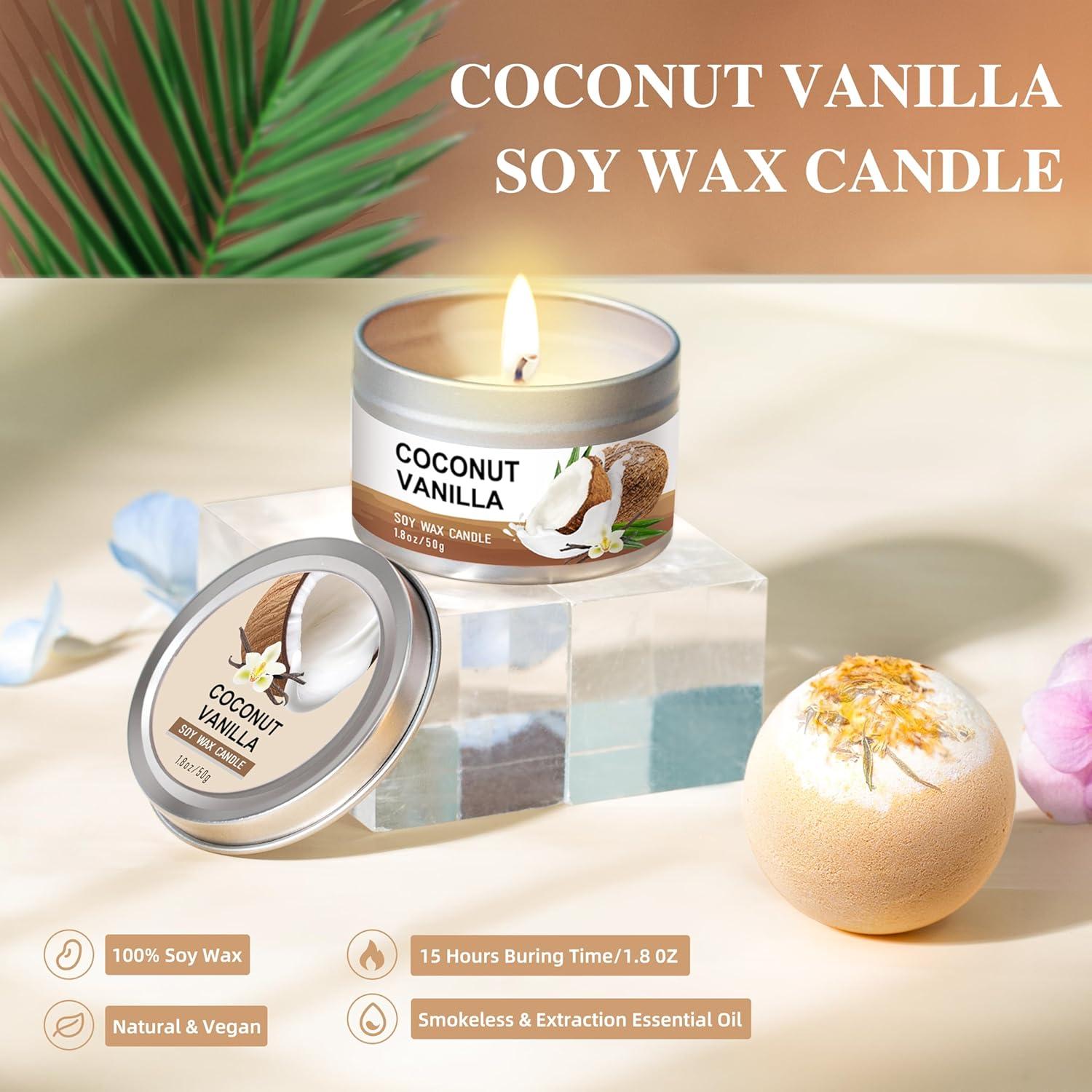 Set de Regalo de Spa Coco Vainilla 8 Piezas - Cuidado Personal
