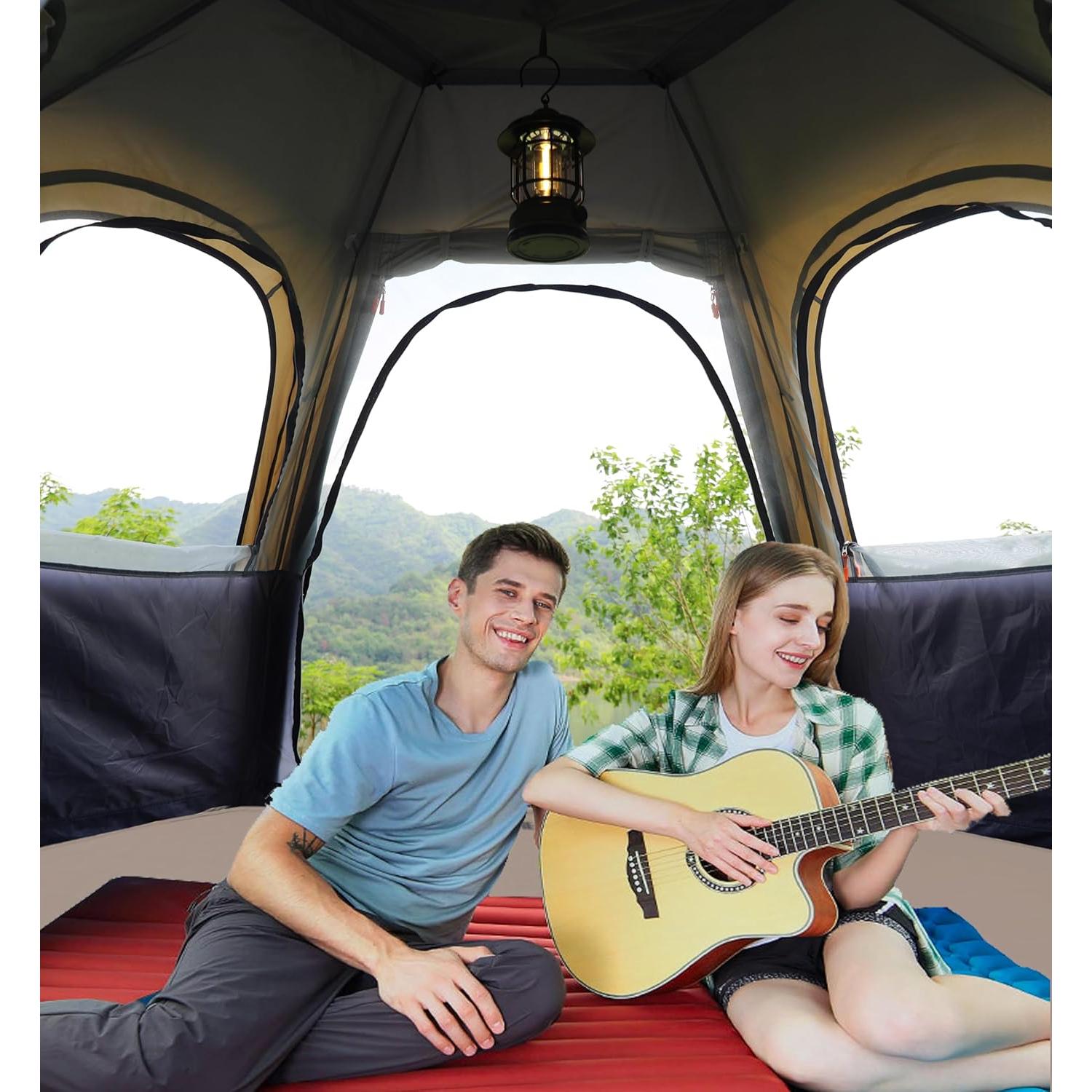 Carpa de Camping Toogh Hexagonal 2-3 Personas Impermeable