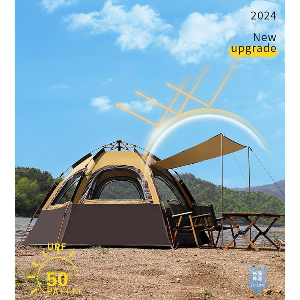 Carpa de Camping Toogh Hexagonal 2-3 Personas Impermeable