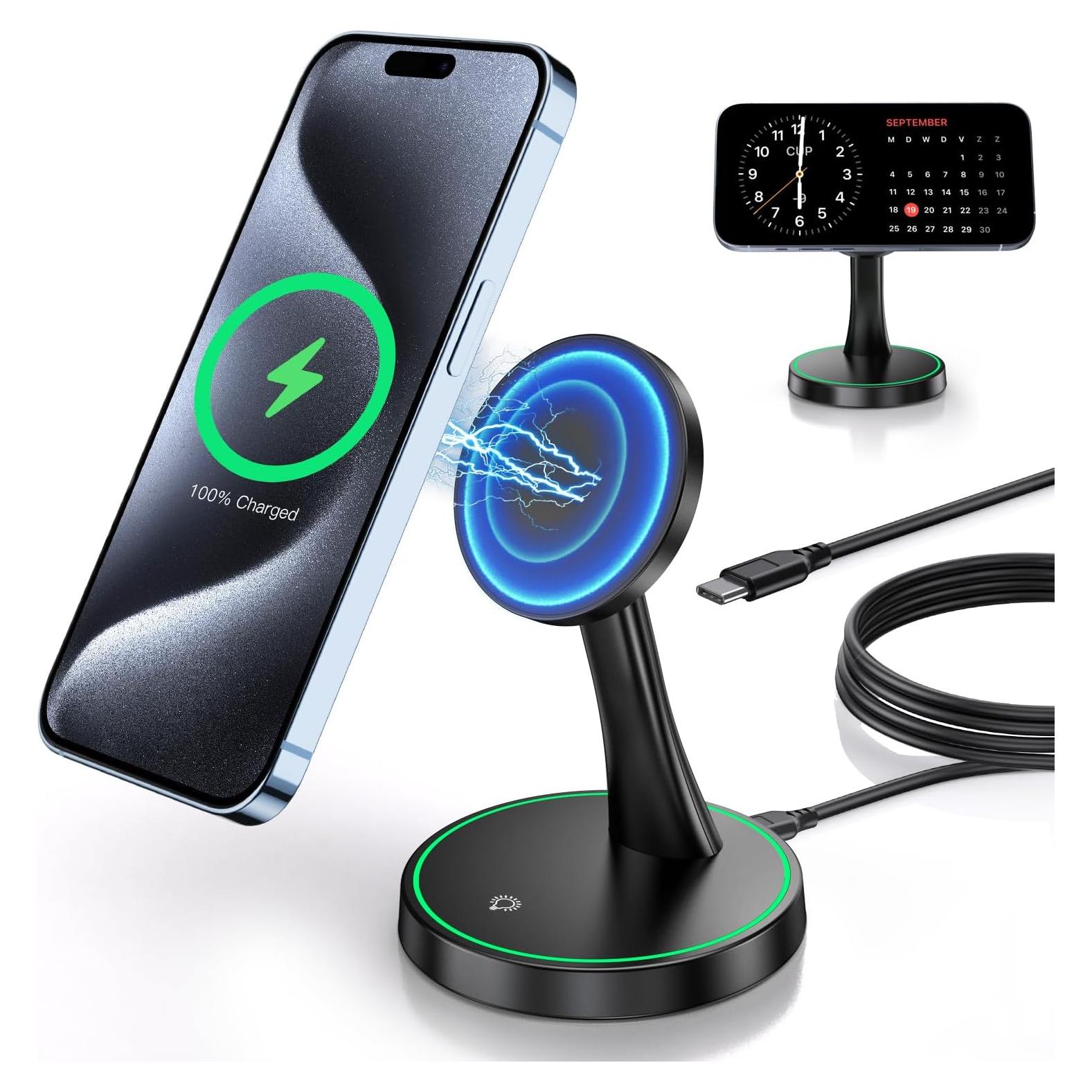 Cargador Inalámbrico Magnético 15W Mag-Safe para iPhone