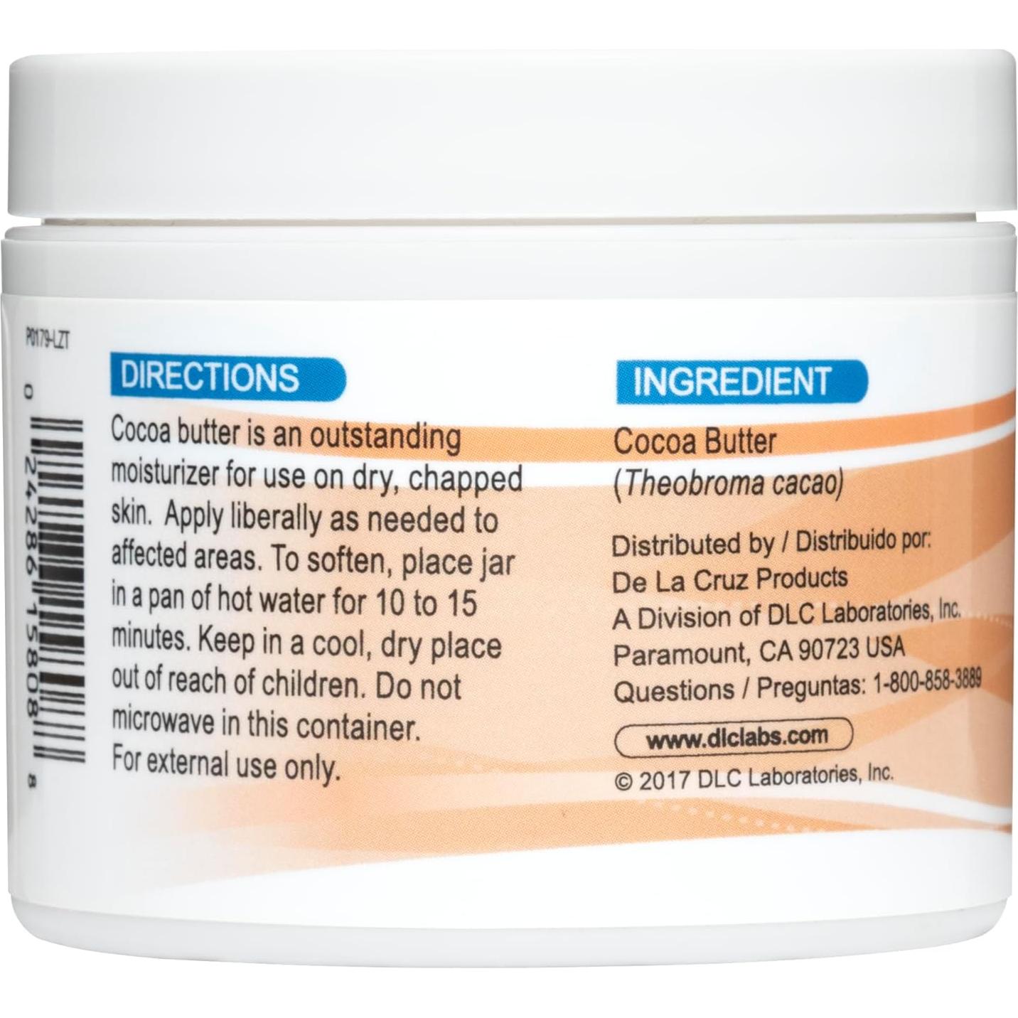 Manteca de Cacao Pura De La Cruz - Hidratante Natural 28.35 g