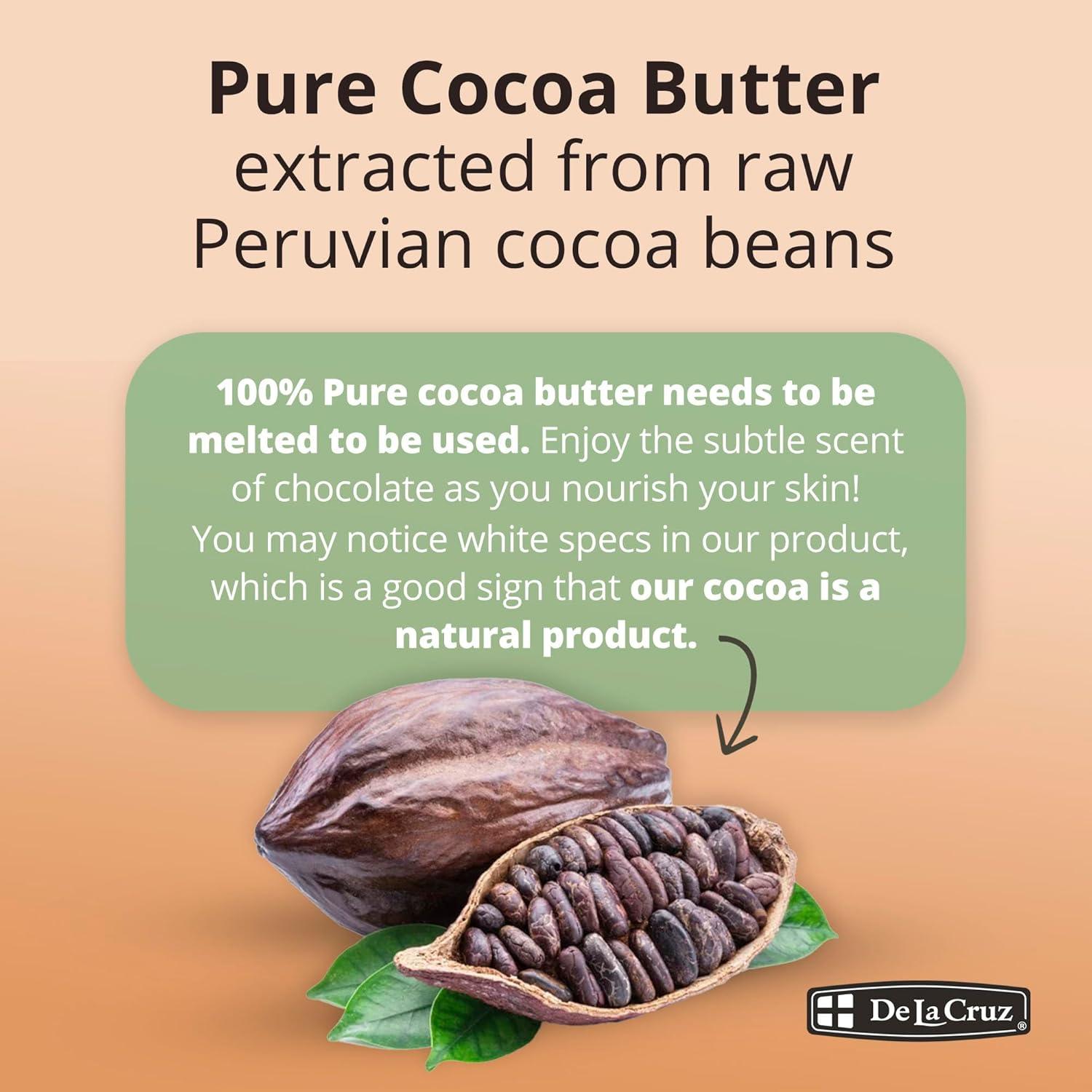 Manteca de Cacao Pura De La Cruz - Hidratante Natural 28.35 g