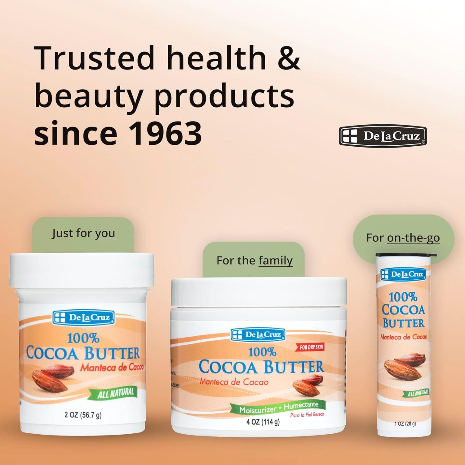 Manteca de Cacao Pura De La Cruz - Hidratante Natural 28.35 g