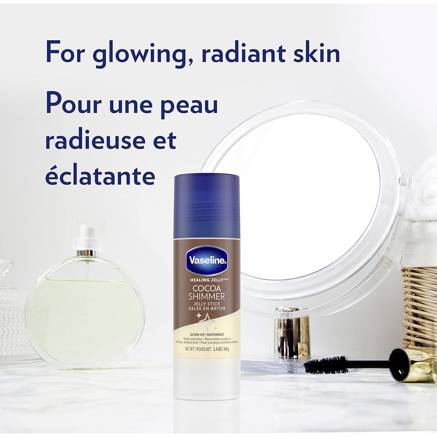 Loción Vaseline Cuidado Intensivo Radiant Cocoa 575 g + Gel 213 g + Barra 40 g