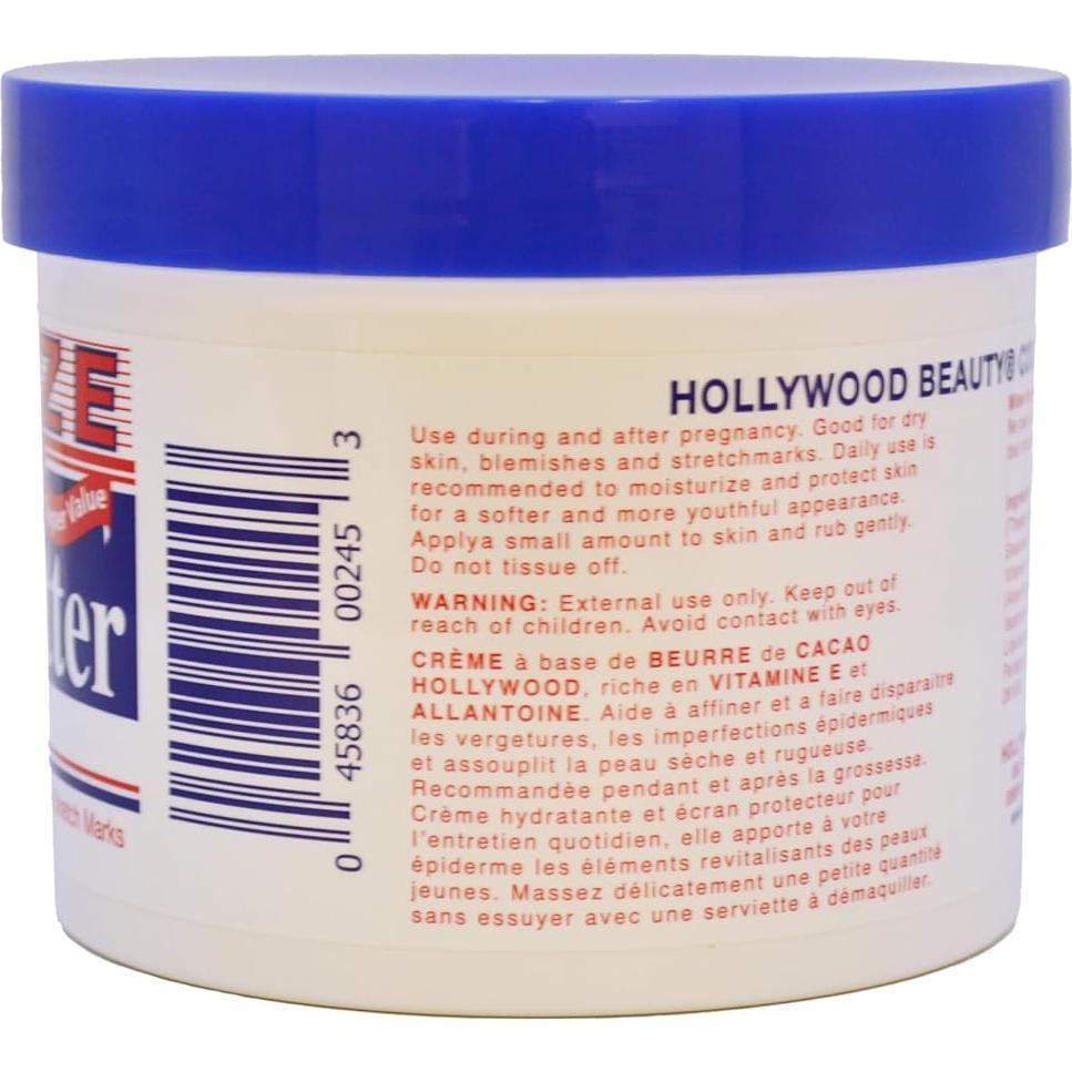 Crema hidratante Hollywood Beauty 709 g con manteca de cacao y vitamina E