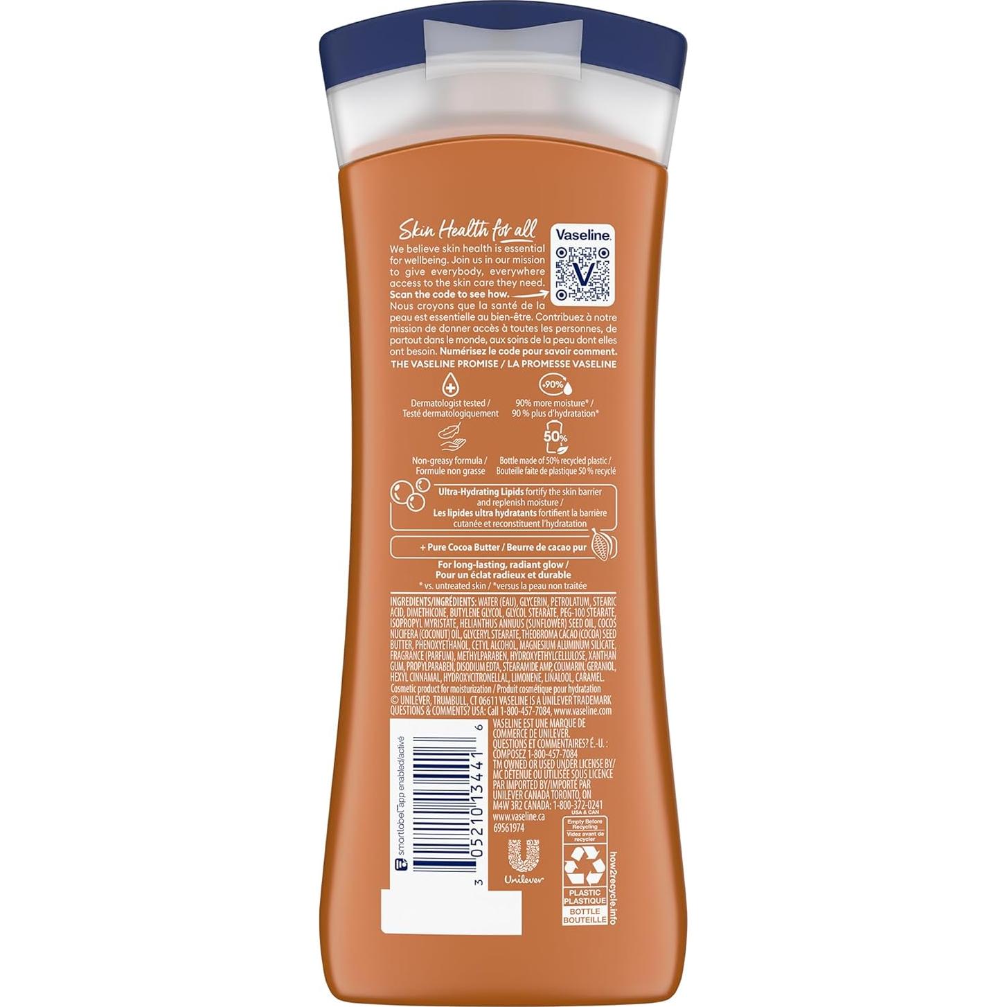 Vaseline Cocoa Radiant 2-Pack - Loción Hidratante 400 ml
