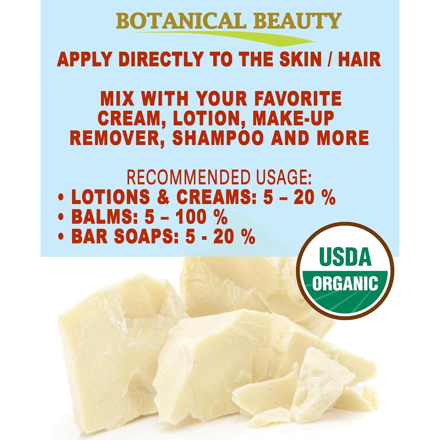 Manteca de Cacao Orgánica 100% Pura Belleza Botánica 120g