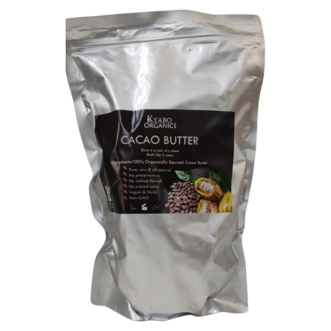 Manteca de Cacao Orgánica Kyabo 1.36kg Grado Alimenticio