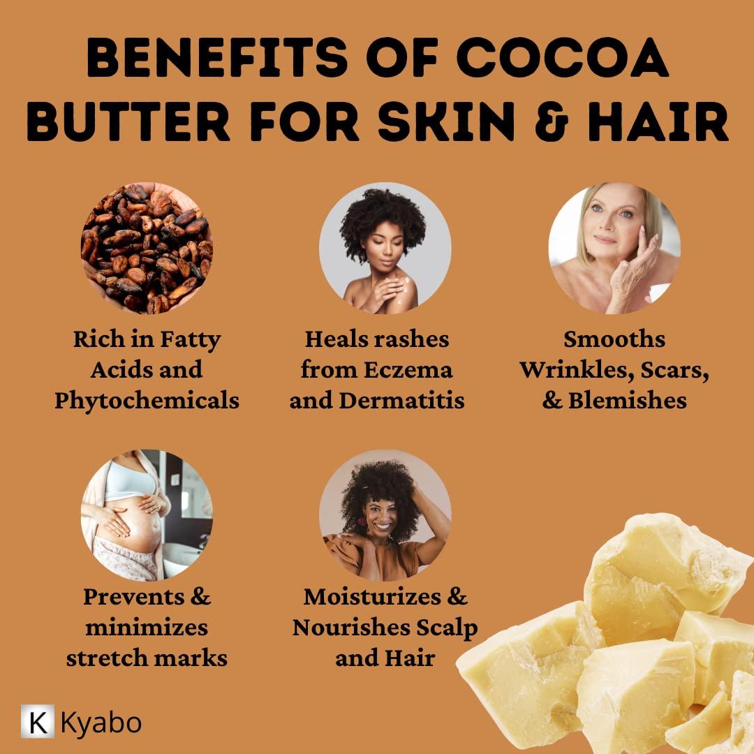 Manteca de Cacao Orgánica Kyabo 1.36kg Grado Alimenticio