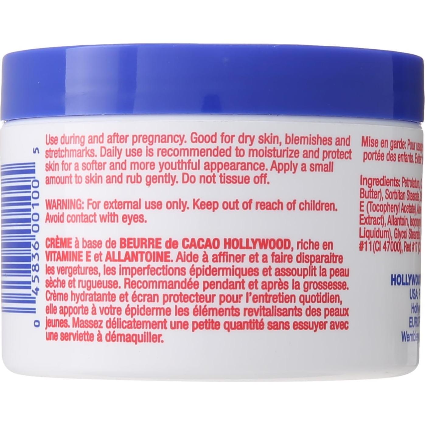 Crema hidratante de manteca de cacao Hollywood Beauty 212 g