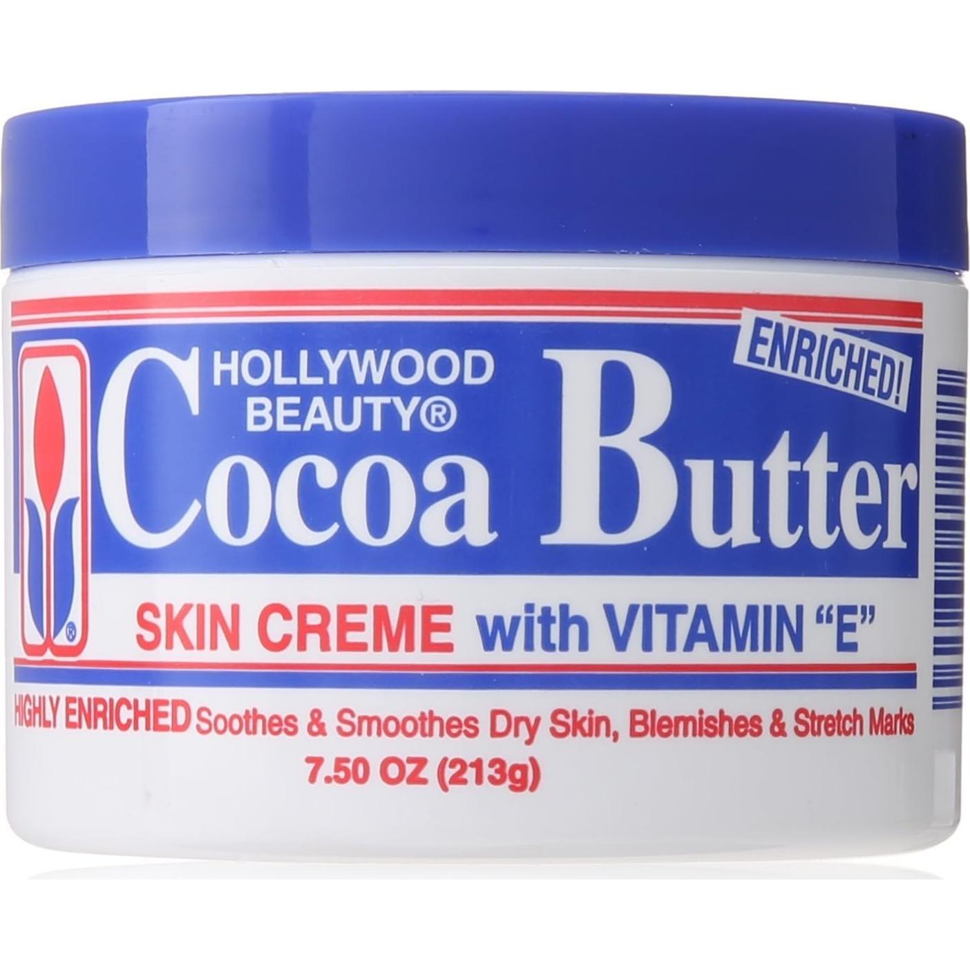 Crema hidratante de manteca de cacao Hollywood Beauty 212 g