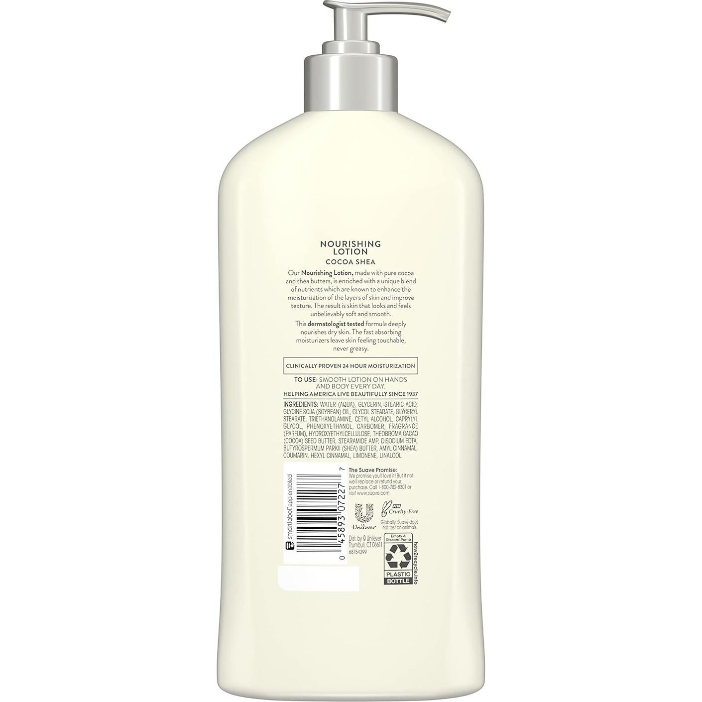 Loción Corporal Suave Skin Solutions Manteca de Cacao 6x532ml