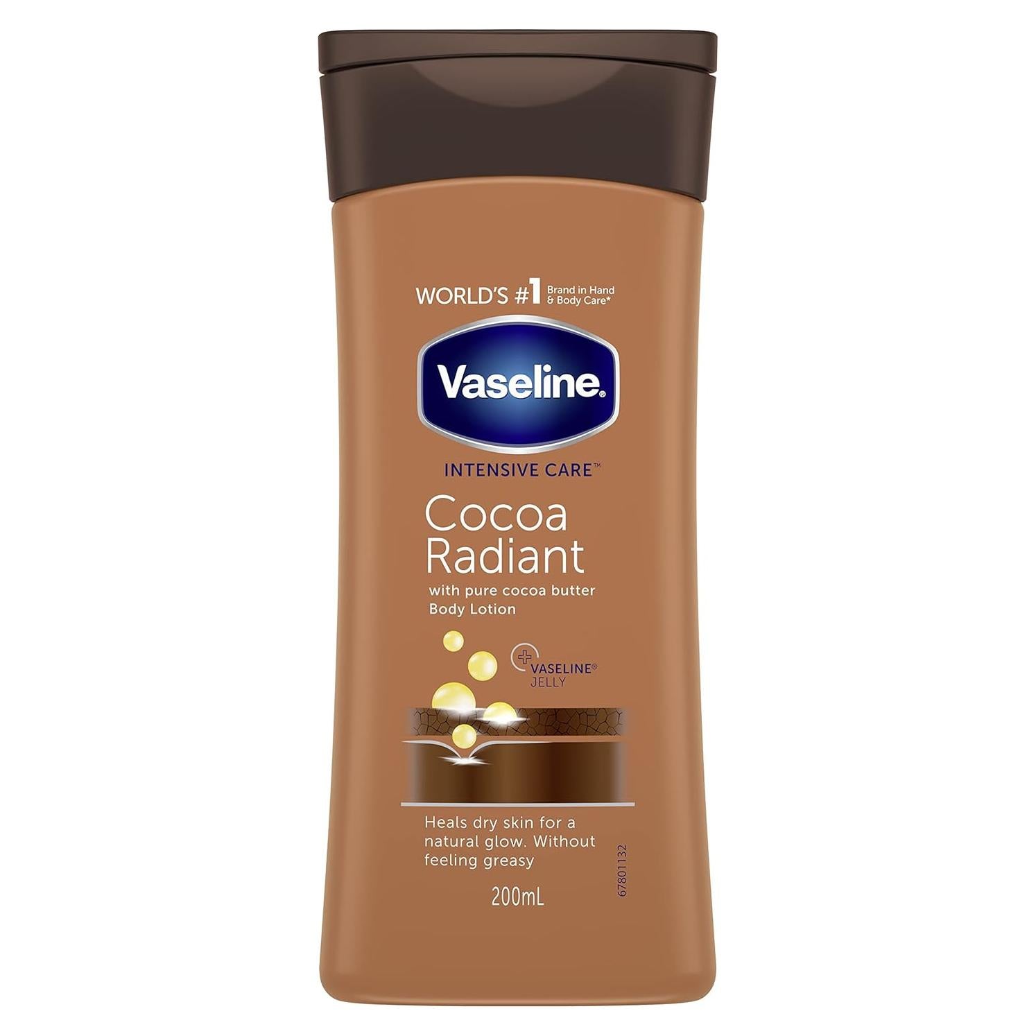 Loción Hidratante Vaselina Cocoa Radiant 200 ml Piel Seca