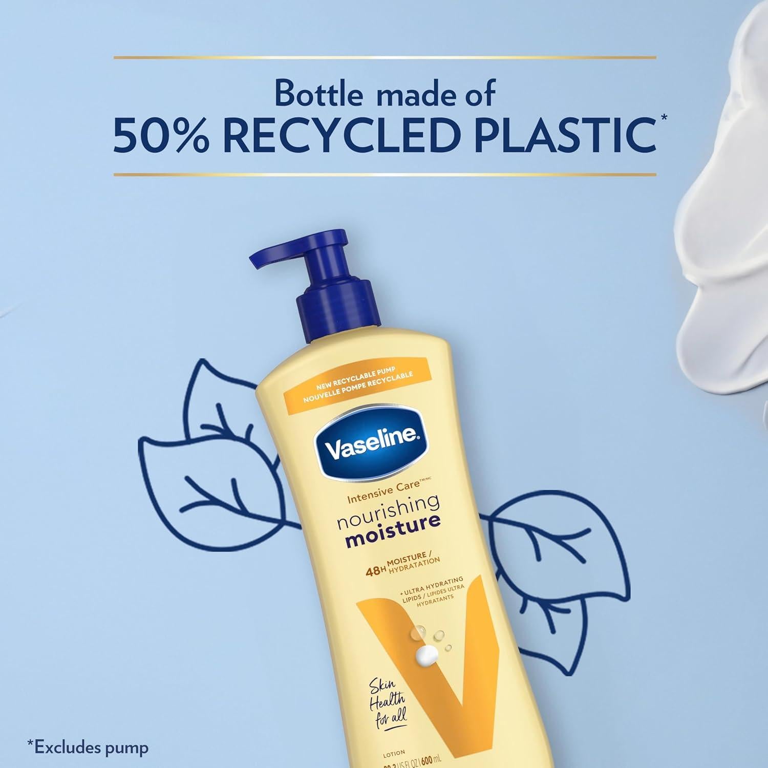 Loción Corporal Hidratante Nutritiva Vaseline 573.5 ml 3 Pk