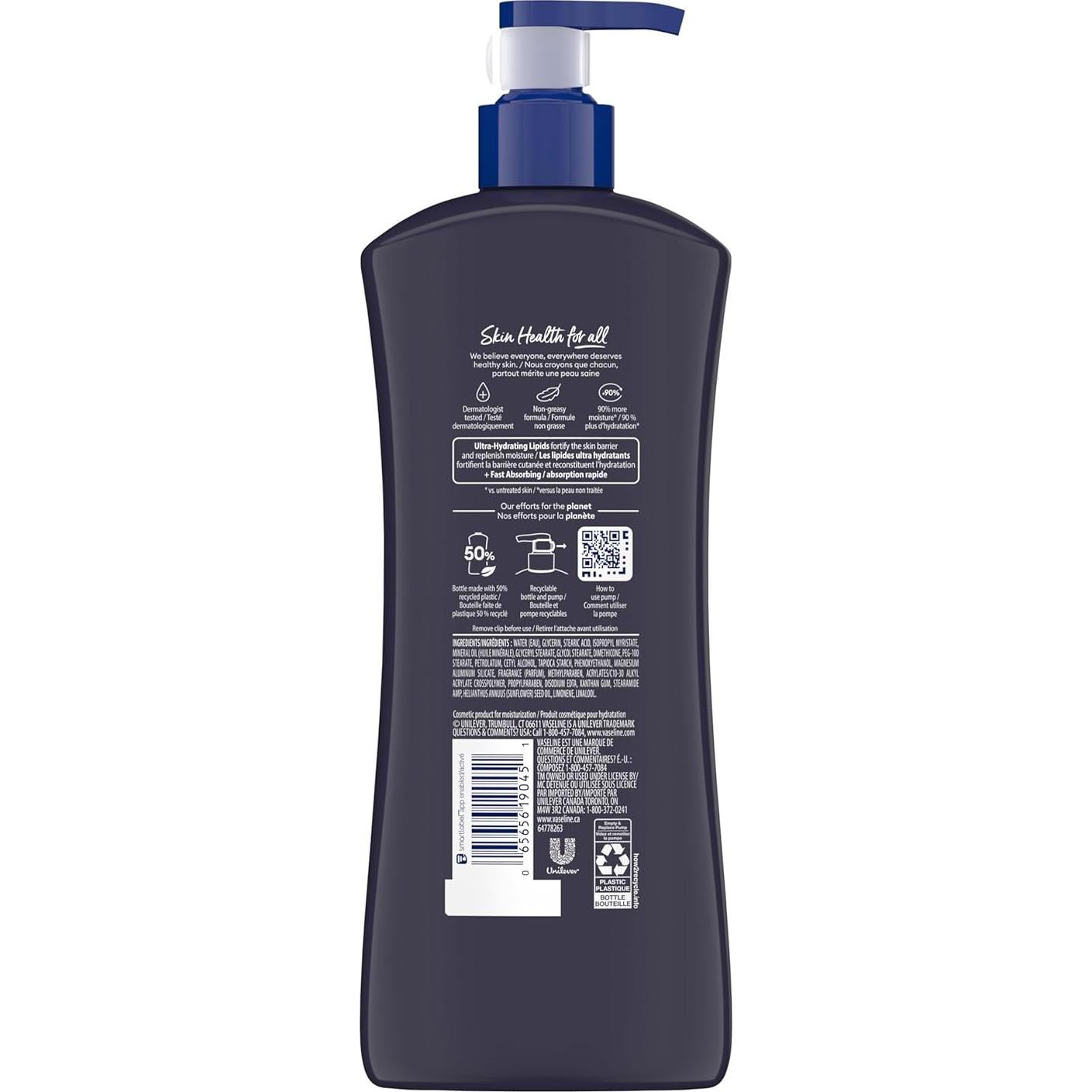 Loción Hidratante para Hombres Vaseline 573.5 ml - Paquete de 3