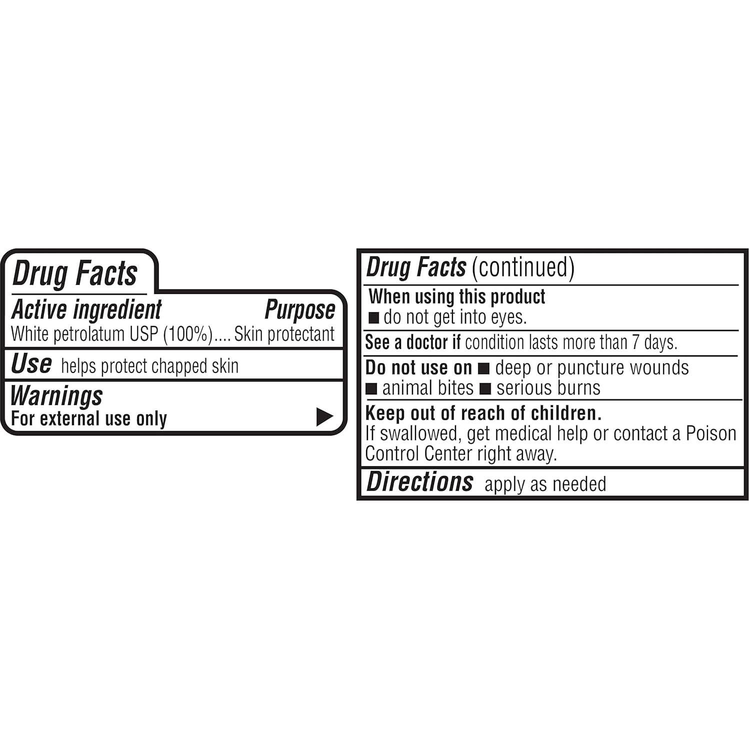 Petroleum Jelly White Petrolatum Skin Protectant, Unscented, 3.75 oz, 1-Pack, (Previously Solimo)