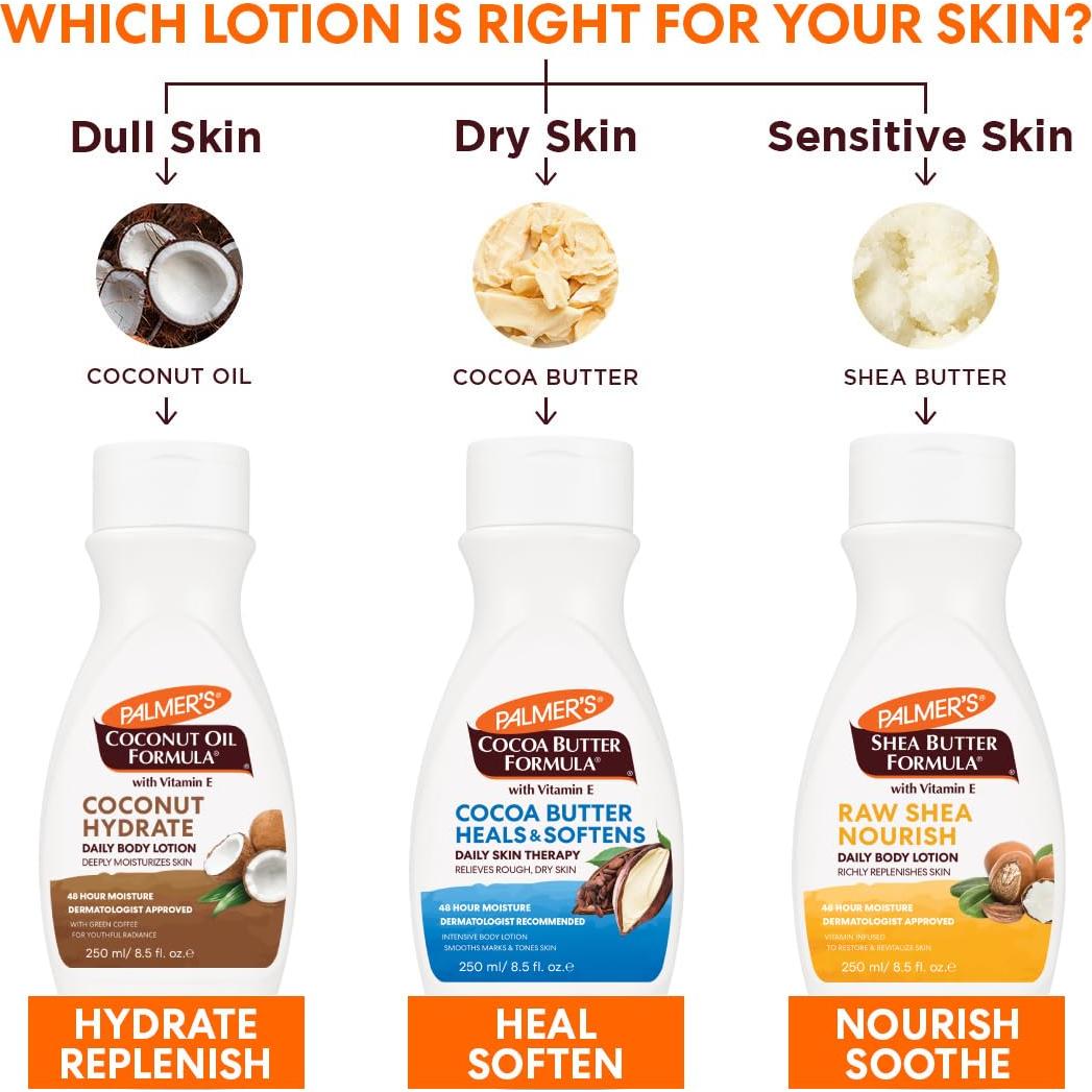 Set de Lociones Corporales Palmer's 3x250ml Hidratación 48h